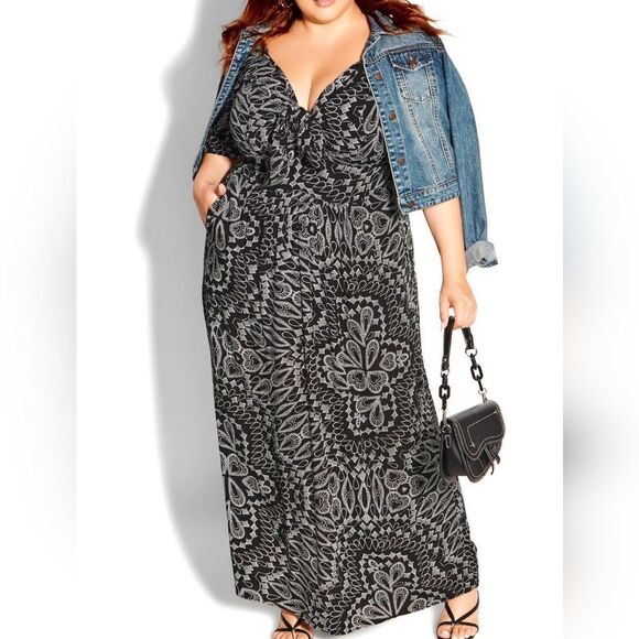 🐢 City Chic Dress Maxi Sweet Bora Bora Size XXL/24 NWT - Picture 5 of 17